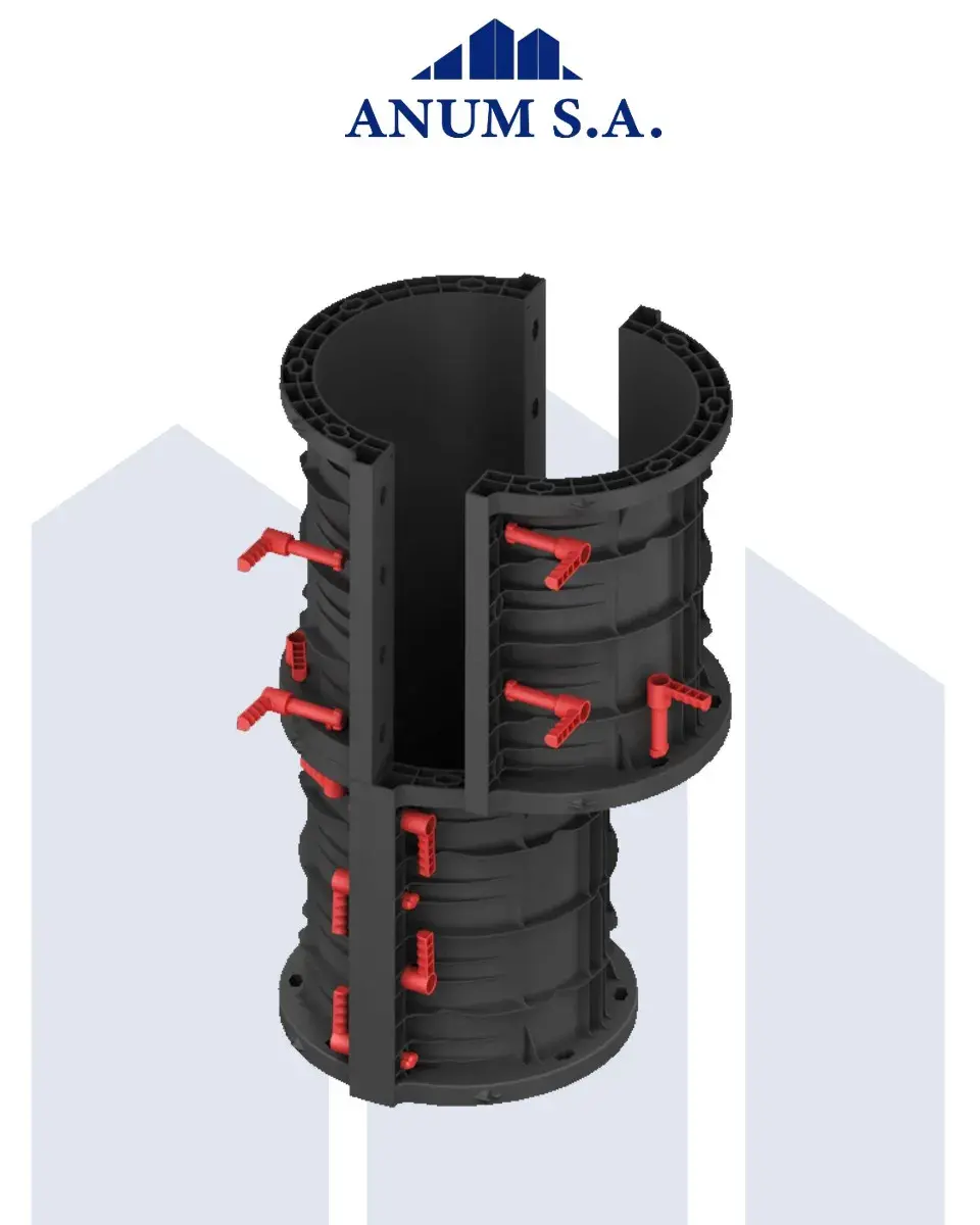 Encofrado circular metálico ANUM para columnas redondas (4)