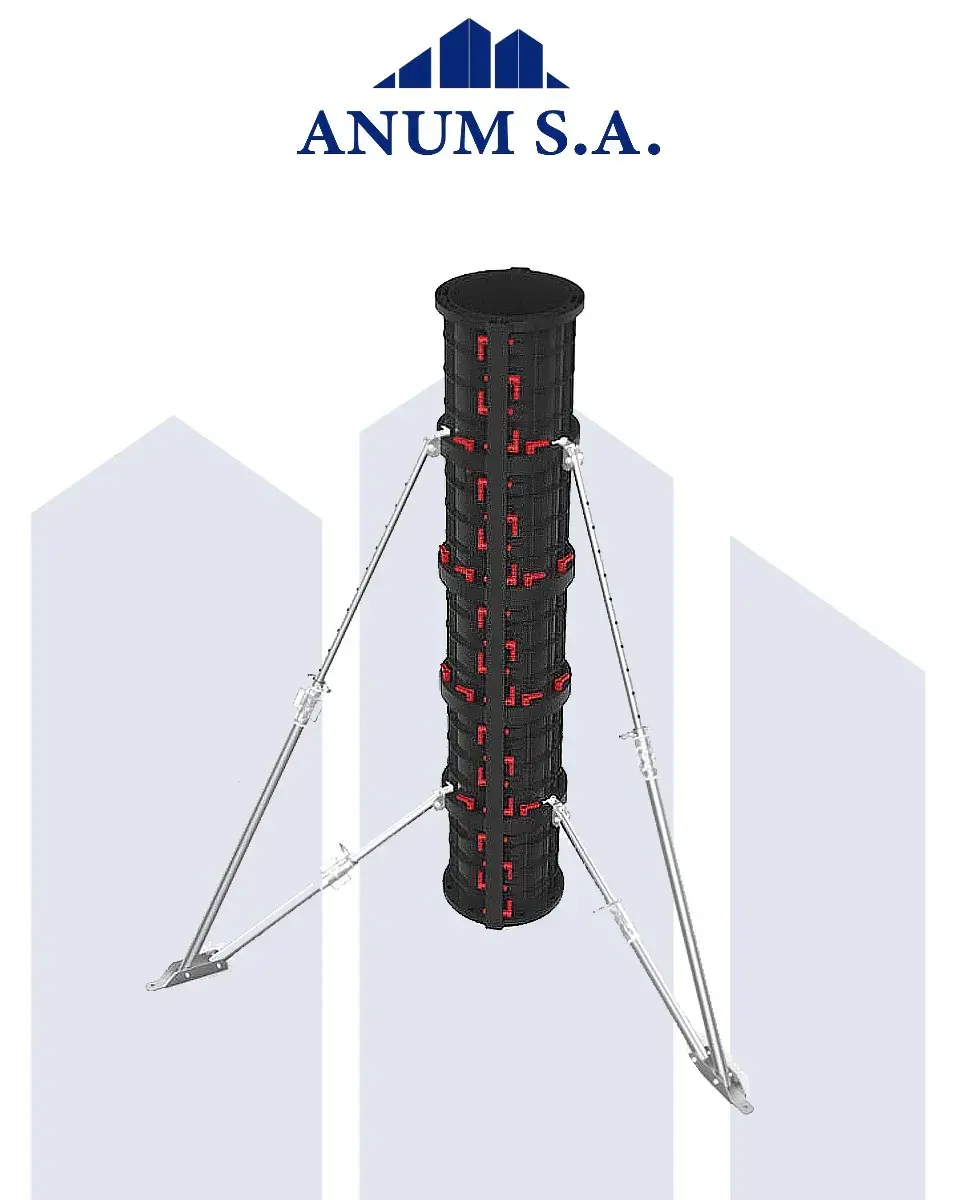 Encofrado circular metálico ANUM para columnas redondas (6)